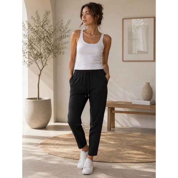 GAP Pants - Gap Women Black Wool Blend Jogger Pants Size 12 Long Elastic Waist 534396-03